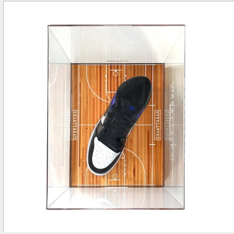 Custom  Transparent acrylic light-emitting sports shoes  collection case display box