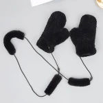Custom winter warm knitted rabbit fur hand muff