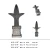 Import Customize Design High Quality Ornamental Wrought Iron Decor Fence Spears from China