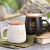 Import Customized ceramic plain white coffee mug with handle and cover restaurant porcelain tea drinking mug & cup from China