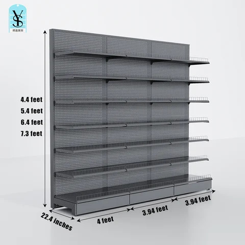 Cold Roll Standing Rack Buy Customized Cold Roll Steel Single Side Metal Shelf Rack Supermarket ...