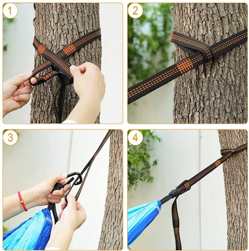 Customized Hammock Straps Loops Sewing Chain Loops Hanging Tree Tie Down Hammock Strap