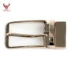 Customized light gold free reversible rotate pin buckle  wholesale belt buckles adjustable by crews