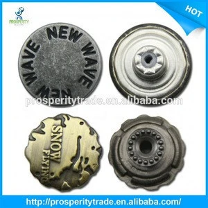 customized metal jeans button for jeans