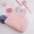 Import Customized Pink  Plush Girls Large Pencil Organizer Clutch Bag from China