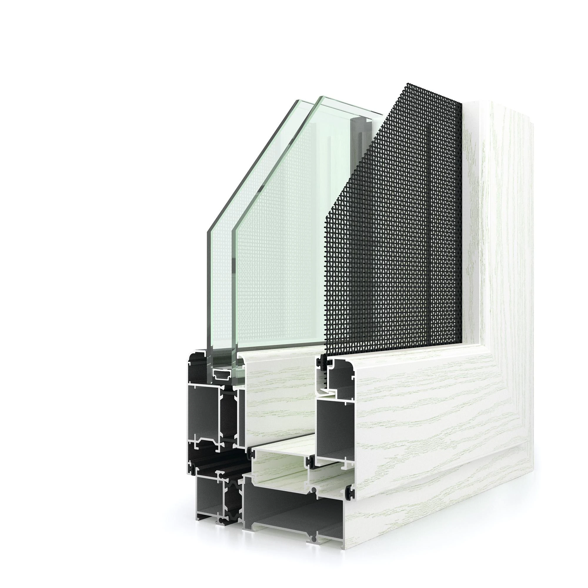 Customized Shapes Fluorocarbon Coating Aluminun Vertically sliding Sash Window