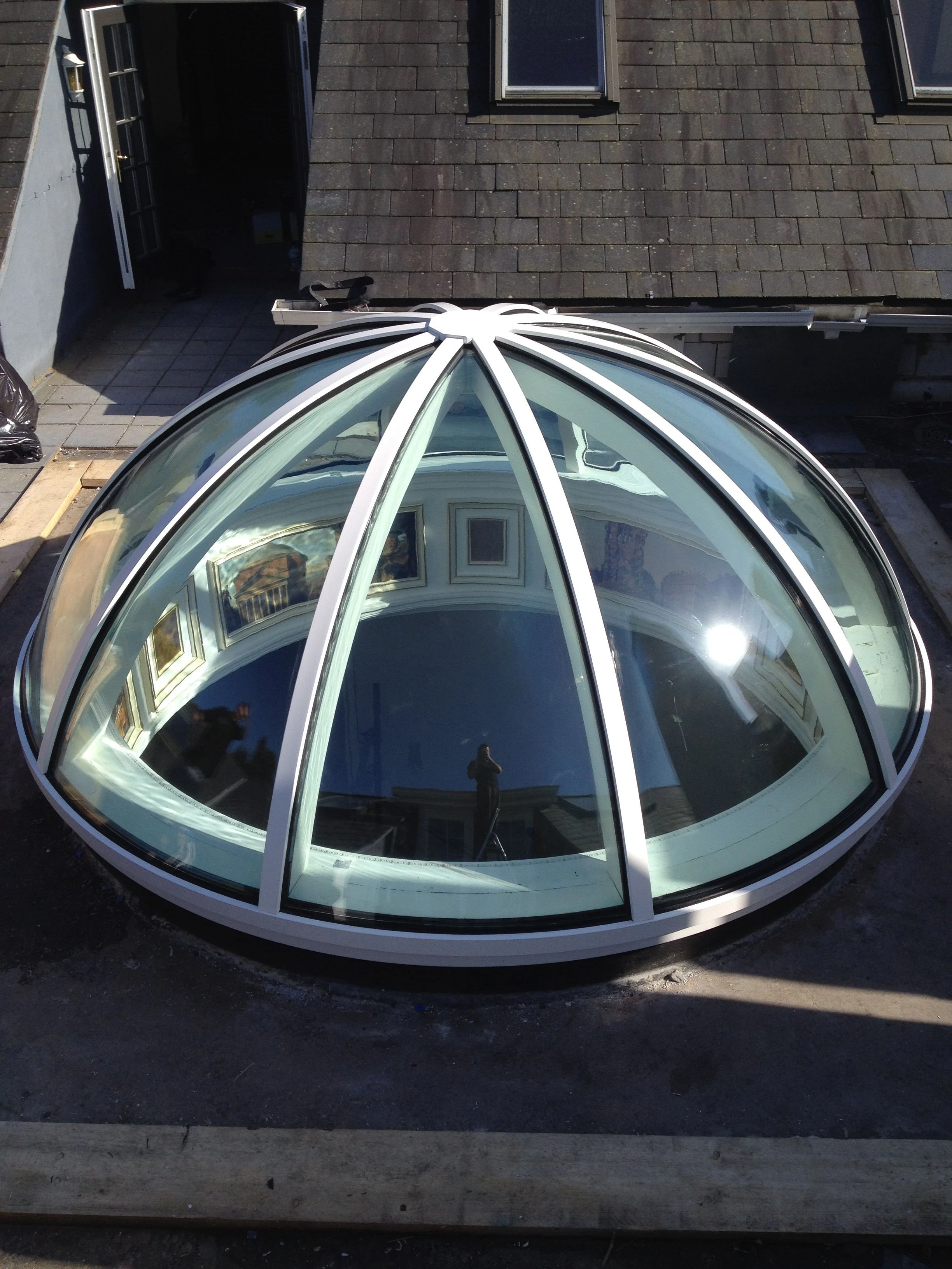 Customized size toughened safety ultra clear roof ceiling glass dome