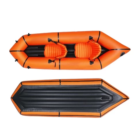 Customized top sale light weight TPU 2-Person inflatable packraft/ bike raft paddle kayak