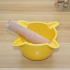 Customized  Yellow ceramic/Porcelain mortar and pestle, ceramic mortar for herb and spice
