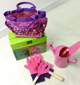 Cute Kids Gardening Set with Tote Bag and Three Tools Outdoor Beach Toys
