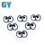 Import cute plastic toy accessories for garfield paired cartoon toy eyes from China