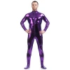 Deep Purple Shiny Metallic Zentai Suit for Men