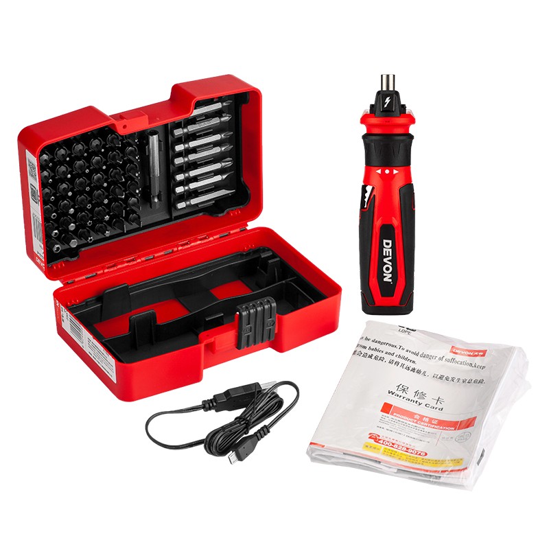 DEVON rechargeable hand drill electric screwdriver set home lithium electric starter small power batch 5612-li