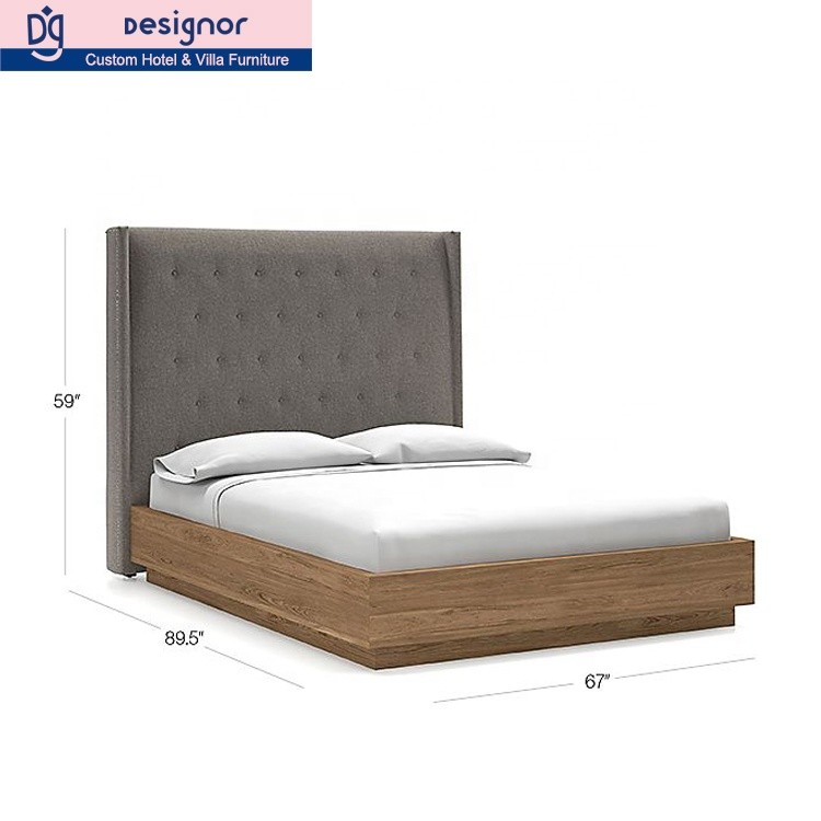 DG201019BB New design king size other prices modern wood bed hotel bedroom furniture sets supplies