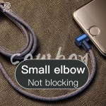 DIVI New Design Denim USB Data Cable for iPhone ,  Durable TPE 2.4A Data Charging USB Data Cables with OEM/ODM Service