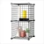 Import DIY freedom assembly bookshelf pet cage wardrobe stackable interlocking furniture iron mesh wire storage shelves from China