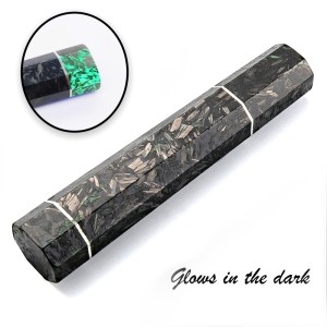 DIY Hobby Knife handle Kitchen knife Parts NEW Design Carbon Fiber Fluorescence Material Octagonal Handle Chef&#39;s Knife Tools