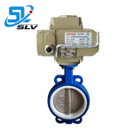 DN40-DN1000 Electric Motorized Actuator Cast Iron Body Disc Wafer Lug PTFE PVDFPVC Fluorine Lined Butterfly Valve