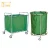 Import Double Hospital Laundry Trolley Cart With ABS Lids For Patient Room Cleaning from China