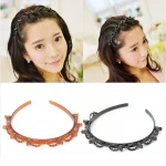 Double Layer Hair Bands Fashion Plastic Braided Hair Clips Women Hair Accessories