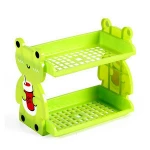 Double Layer Plastic Organizer Shelf Storage Rack