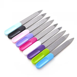 Double Sided Nail File Stainless Steel Manicure Pedicure Tools Files Metal Nail File Stainless Steel Fingernail