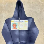 Double Zipper Thick 100% Soft Combed Sun Faded Acld Washed Full Double Zip Up Vintage Boxy Fit French Terry Oversized Men Hoodie