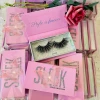 Dramatic False faux mink eyelashes private label 25mm real Mink Eyelash Vendor full strip eye lashes with eyelash packaging box