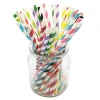 Drinking Straws Bar Accessories Cheap Recycled Striped Paper Drinking Straws