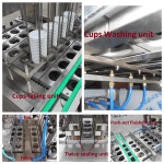 Drinks food packing yogurt juice mineral water pure water cup filling and sealing machine