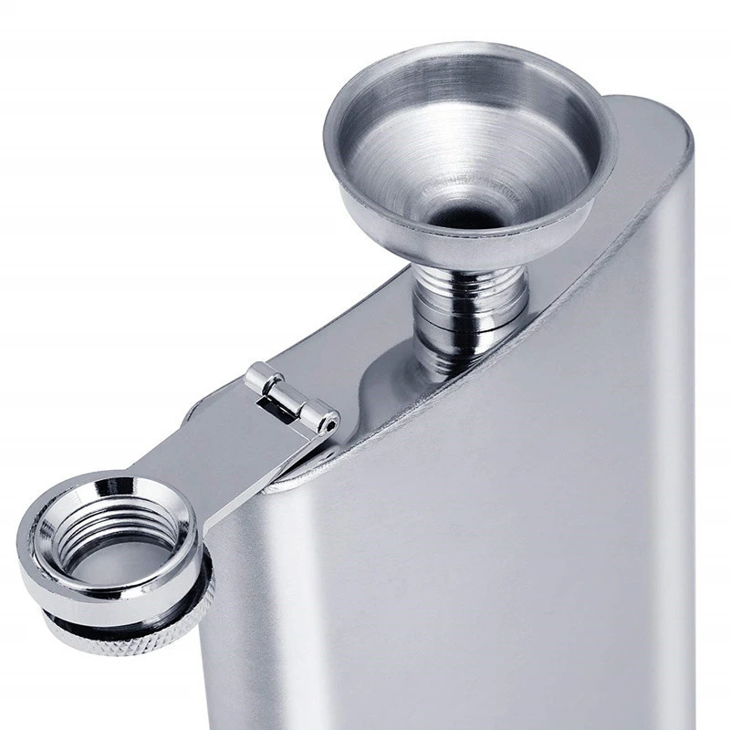 Drinkware Outdoor Pocket 9oz Stainless Steel Hip Flask Portable Hip Flask Liquor Whisky Alcohol Funnel