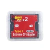 Dual Micro SD TF to CF Adapter For MicroSD SDHC SDXC Compact Flash Type I Memory Card Reader Converter