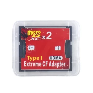 Dual Micro SD TF to CF Adapter For MicroSD SDHC SDXC Compact Flash Type I Memory Card Reader Converter