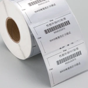 Dumb Silver Paper Label Thermal Transfer Label Matte Silver Label Sticker Paper