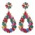 Import Dvacaman New Arrival 4 Colors Multicolored Rhinestone Acrylic Flower Statement Drop Dangle Earrings Jewelry Women Wholesale from China