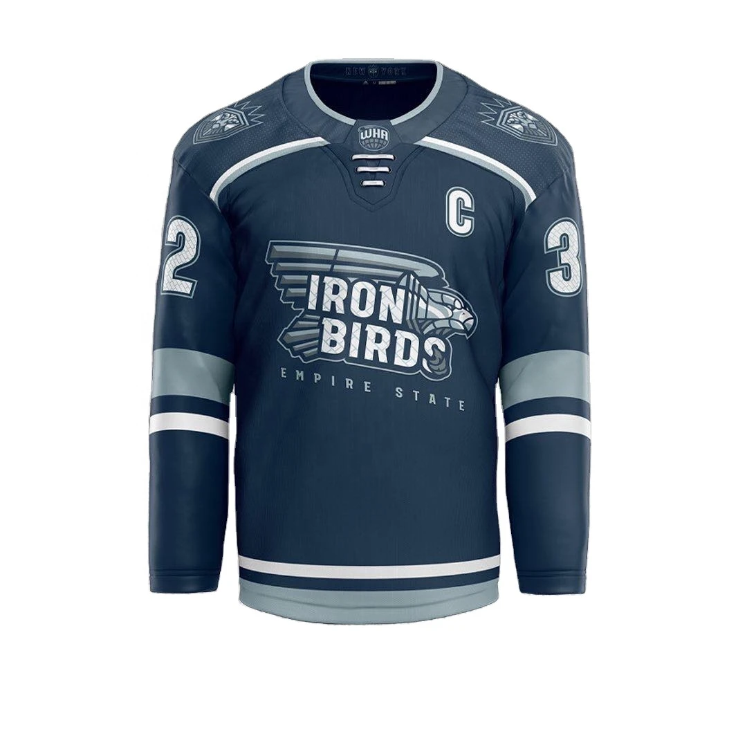 EALER 2021 custom made pro embroidery men ice hockey jersey
