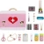 Import Early educational toy play house doctor set simulation pink wooden medicine box toy from China