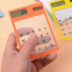 eco frendily colorful transparent calculator