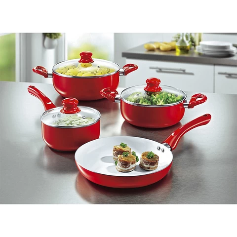 ECO-Friendly Non Stick Coocking Ware Set cookers pressure With Painted Handle