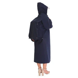 Eco-friendly Raincoat For Outdoor Riding To Accommodate Backpacks Raincoats With Transparent Hat