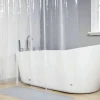 Eco Friendly Waterproof Odorless PEVA Shower Curtain with Magnets