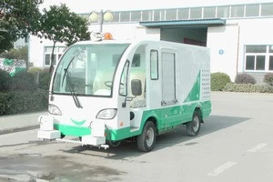 Electric vehicle with high pressure water cleaner