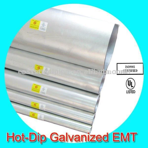 emt pipe zinc coated steel pipes ul listed