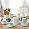 european afternoon tea ceramic tea set fresh coffee cup set snack tray small luxury british