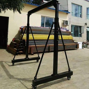 European portable black gantry crane 1ton  0.5 ton