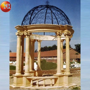 European style pavilion outdoor natural carving stone gazebo