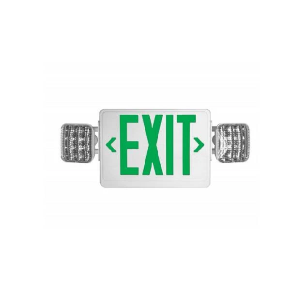 EXIT SIGNAGE & EMERGENCY ECO-HSL-LEDCXTEU2GW Quasar Exit Sign & Emergency Combo