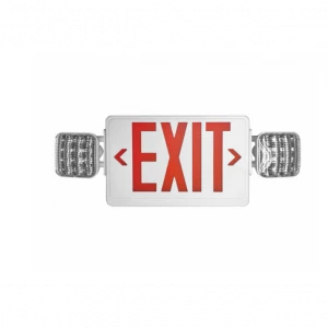 EXIT SIGNAGE & EMERGENCY ECO-HSL-LEDCXTEU2RW Quasar Exit Sign & Emergency Combo
