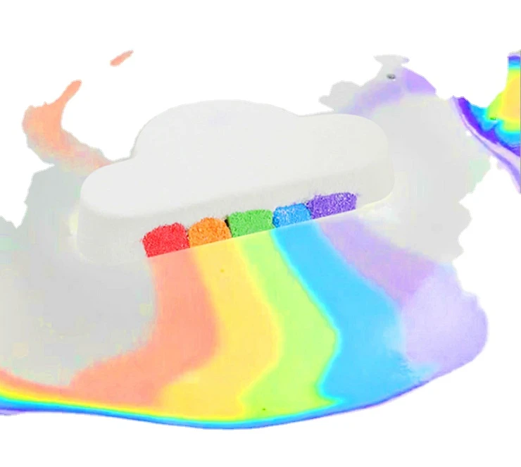 Explosive rainbow fart cloud turn bath moisturizing exfoliating bath salt ball essential oil rainbow bath ball OEM