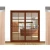 Import Exterior sound proof wood color aluminum glass folding door from China